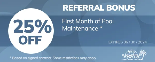 25% of Forst Month of Pool Maintenance - some restrictions apply